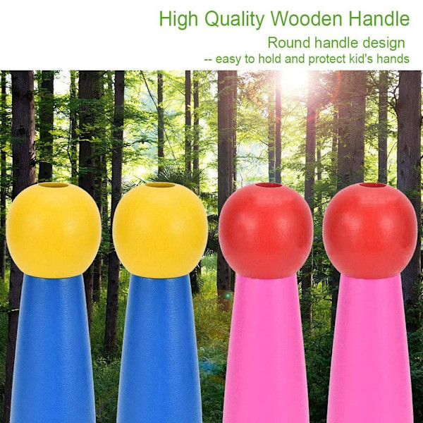 Justerbart Hopprep Barn 2-pack 240 cm Hopprep med Trähandtag