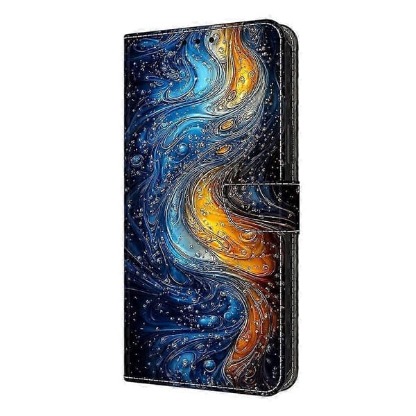 Galaxy A36 5G Läderfodral med Plånboksstativ & Mönstrat Flipskydd Multicolor Liquid