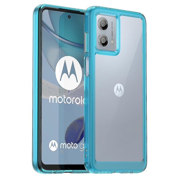 For Motorola Moto G53 5g mobiltelefondeksel Anti-ripe Tpu + akryl telefondeksel Transparent Blue