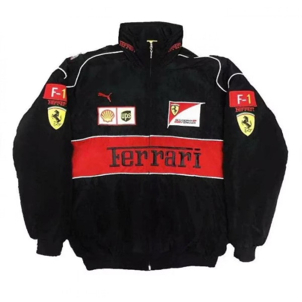 F1 Racing Jakke Vintage Hvit Nascar Retro Bomber - F1 Jakke Formel 1 Vintage Jakke - Unisex Y2k Jakke Streetwear L