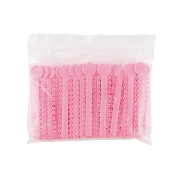 1pakkaus = 1040 kpl/40 tikkua Oikomiskiinnityssiteet Hammaskuminauhat kiinnikkeisiin Hausteet 38 väriä Hk 20-Light Pink