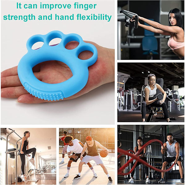 Handträningsboll, handgreppskompatibel förstärkare Handträningsövningar, fingertränare kompatibel med artrit äldre och barn Blue 60LB