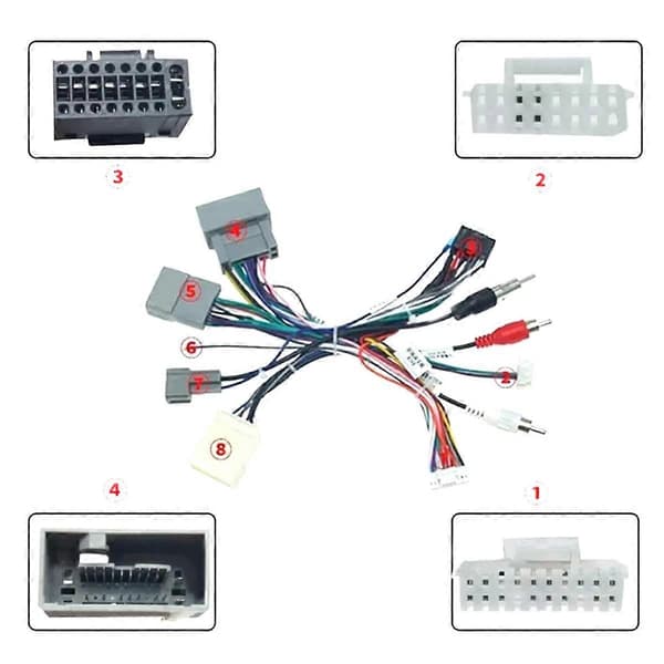 16 PIN Android Radio Strømkabeladapter med Canbus-boks for / 2012-2015 Dedikert modifisert linje As Shown