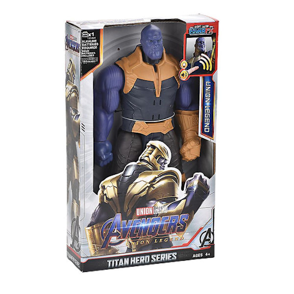 Jente og gutt 12 tommers superhelt-serie actionfigur modell lysende lyd dukke leketøy gave Thanos