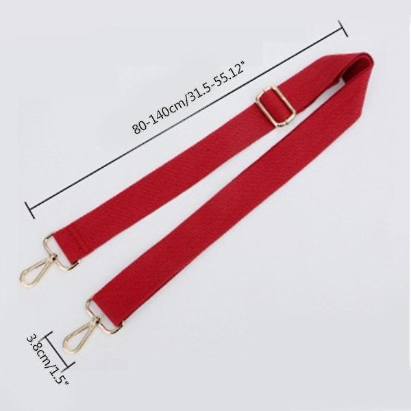 Skulder Crossbody Bag stropp for gjør-det-selv-vesken Håndlaget- poser Justerbar stropp Red