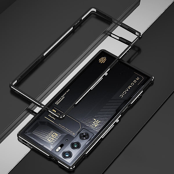 Metallram för Zte Nubia Red Magic 9 Pro/9 Pro+ Black Silver
