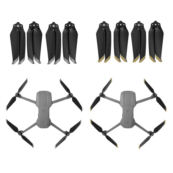 Ersättningspropellrar för DJI Mavic Air 2 Drone (4 st) - Låg ljudnivå, enkel montering och demontering Silver-4pcs