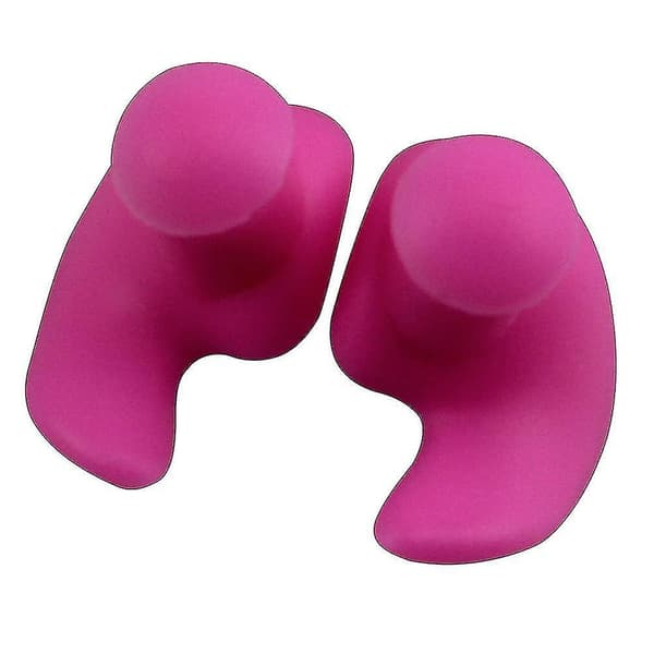 2 par svømme dykker surf ørepropper vandtætte bløde silikone ørepropper Pink