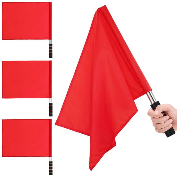 Profesjonelle dommerflagg, robust konstruksjon for langvarig bruk Red 45.00X36.00X1.00CM
