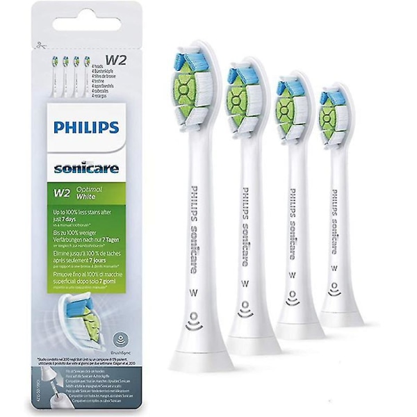 4 stk erstatningsbørstehoder for Philips Sonicare C1 C2 G2 W2 Proresults W2