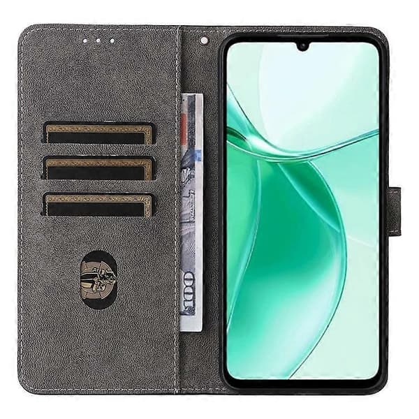 Kompatibel med ZTE Blade A35 / Blade A55 Plånboksfodral RFID PU Läderfodral Stativvy Blue