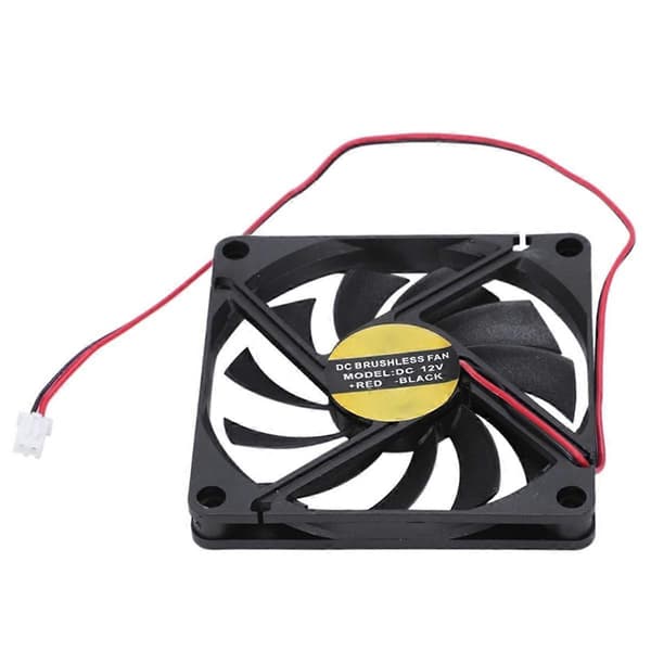 80mm 2-benet stik køleventilator lavt tryk til PC Computer Case CPU Køler Radiator Black