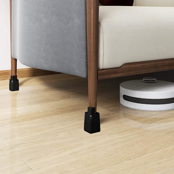 Adjustable Furniture Risers 10 cm with Screw Clamp, 10 cm Bed Leg Risers, Table, Sofa, Desk, Heavy D