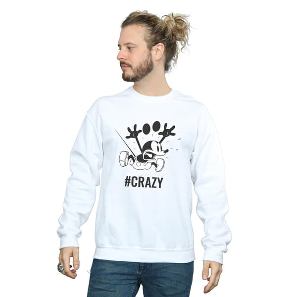 Disney Herr Mikke Mus #Crazy Sweatshirt M Hvit White M
