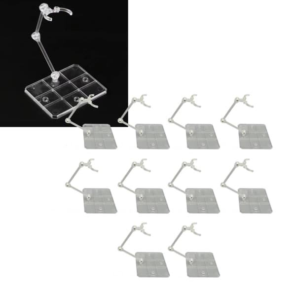 10-pack actionfigurställ transparent akryl anime figur displayställ stöd hållare bas
