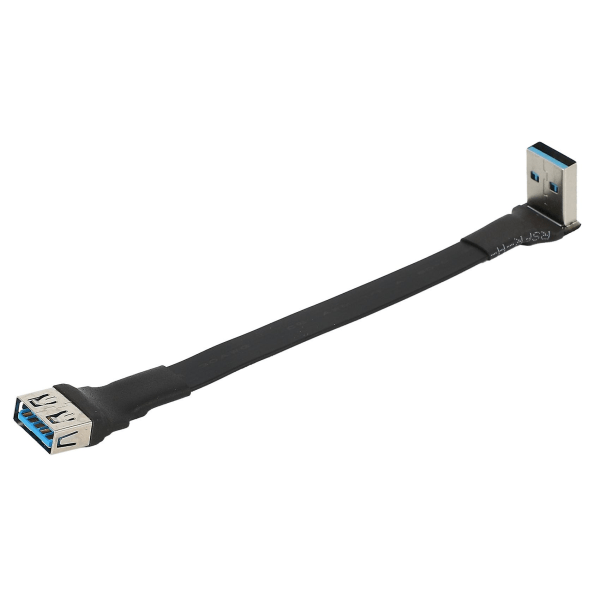 USB 3.0 -kaapeli litteä USB jatkokaapeli uros-naaras-datakaapeli suorakulmainen 90 astetta Usb3.0 jatke