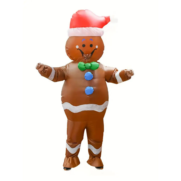 Uppblåsbar Pepparkaksman Kostym - Perfekt för födelsedagar, Halloween, karnevaler, spel och uppträdanden Adults