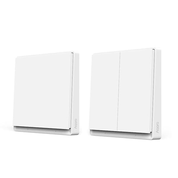 Aqara E1 Smart Trådlös Strömbrytare Väggströmbrytare Zigbee Intelligent Dubbelkontroll Enknappskontroll Extrem S White