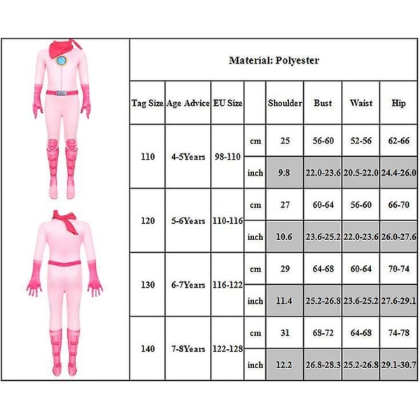 Super Brothers Prinsessa Peachin Asut Lapsille Tytöille, Peach Ja Daisy Prinsessa Cosplay Puku Mini Huivilla 4-5 Years