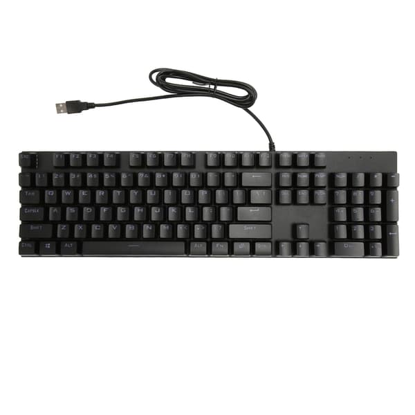 Full Size Mechanical Keyboard 104 Keys USB Wired Gaming Keyboard with Numeric Keypad Red Switch for Windows Black