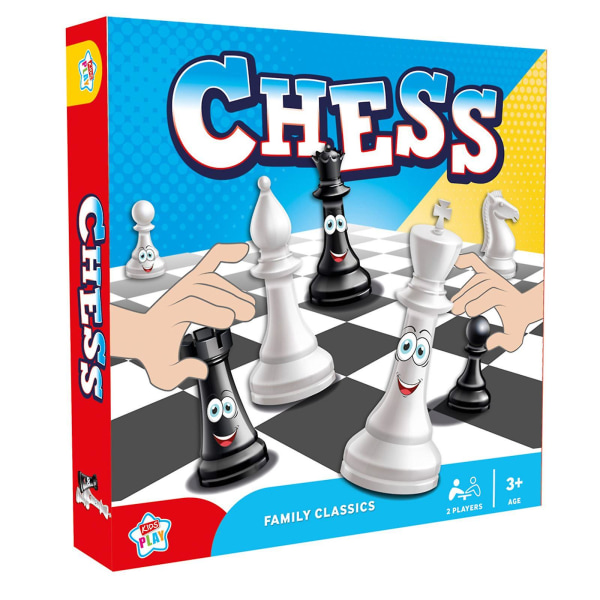 Barn spiller sjakk Familieklassikere Brettspill 2 spillere Første sjakksett Lær 3+