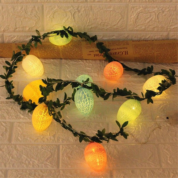 Easter Eggs Wire String Lights Battery Operated Light Party Home Decor Lamps