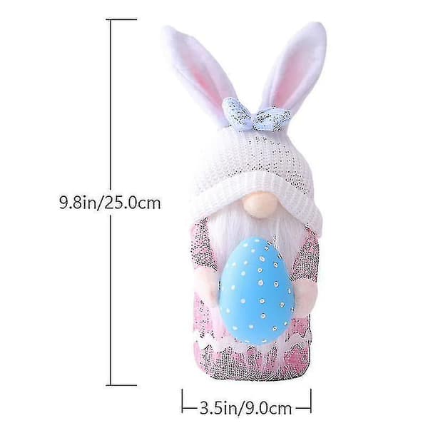 3 st Påskägg Kramande Tomte Dockor Kanin Öra Ansiktslösa Dockor Skrivbordsdekoration As shown 25X9cm