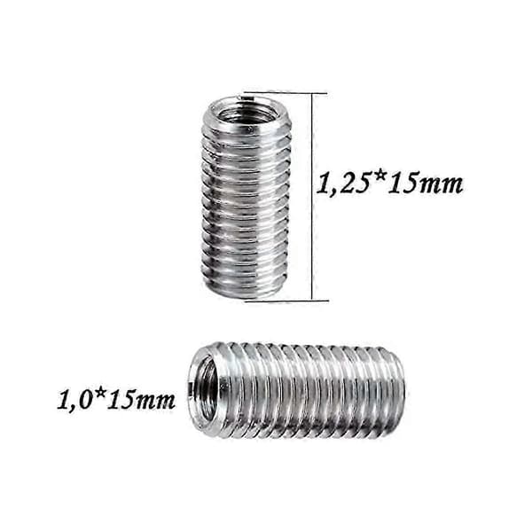 20 stk. M8 til M6 Gevindreducerende Møtrikker Adapter, M8-1.0 til M6-1.0 Kobling til Rørslangefittings silver