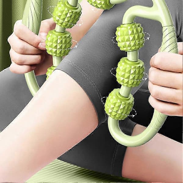 ennead Hjul Muskelrulle til Arm Ben Massage Ergonomisk U-formet Læg Pink