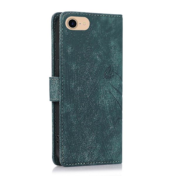 Orkide Lærveske for iPhone 7 / 8 / SE 2022 Green