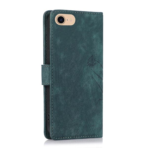 Orkidea Nahkakotelo iPhone 7 / 8 / SE 2022 -puhelimelle Green