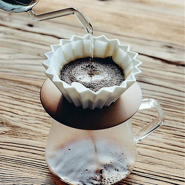 Kaffefilter i keramikk, Håndbryggersett, V60-Drypper, Avtakbar Drypper med Stativ, Kaffe