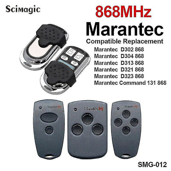 Marantec Kaukosäätimen Kopio 4-kanavainen 868MHz 433MHz Marantec Garage Command Handzender Garagien Avaaja Portti 302 D304 D313 type1 868MHz