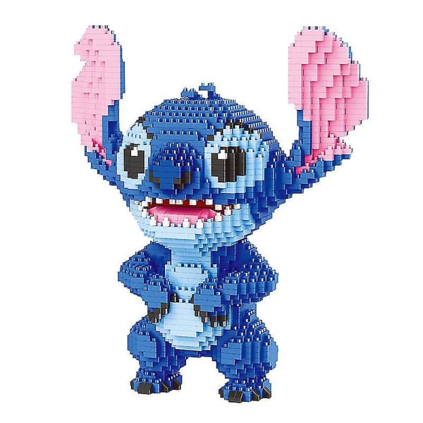 Stitch Plastik Byggeklodser Puslespil Legetøj Fantastisk Gave Til 7-12 Årige Drenge & Piger Højde 22cm Antal Klodser: 2300stk