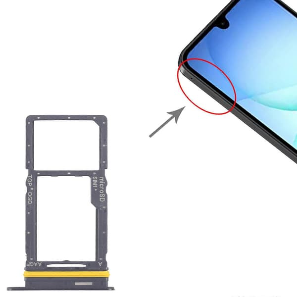 Til Samsung Galaxy A17 5G SM-A176B KOMPATIBEL SIM + Micro SD-kortbakke Black