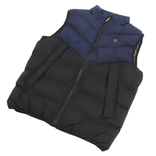 USB-opvarmet vest til vintervandring, sort/blå, 3XL