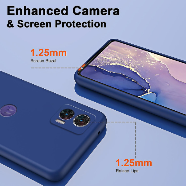 Motorola Edge 30 Neo 5g Tpu case, pehmeä vuori 2,2 mm iskunkestävä puhelimen cover Blue