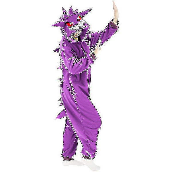 Gengar-asu Kokonaan Pehmeä Pyjama Halloween Joulu Yksikokoinen Kigurumi Miehille Naisille S