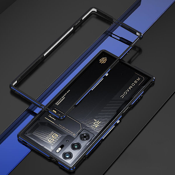 Metallram för Zte Nubia Red Magic 9 Pro/9 Pro+ Black Blue