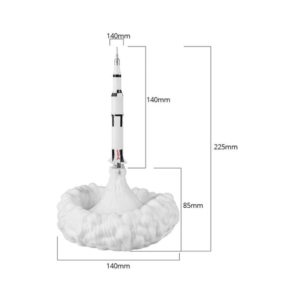 3D Printed Space Shuttle Lamp Night Light for Space Enthusiasts Moon Lamp Room Decoration