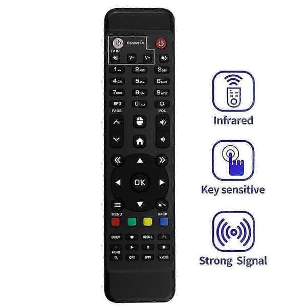 Ersättningsfjärrkontroll för Amiko A6N/A6N MAX Set-Top Box Black