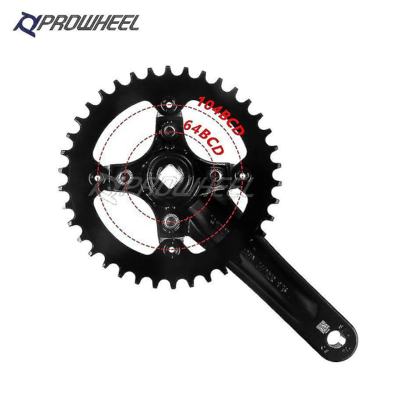 Prowheel Kranksett Kvadratisk Hull Mtb Sykkel 104bcd 170mm 175mm Deckas Kjedeblad Terrengsykkel 30t 32 34 36 38 40t 1x 2x 1 2 Hastighet 175mm and 42T