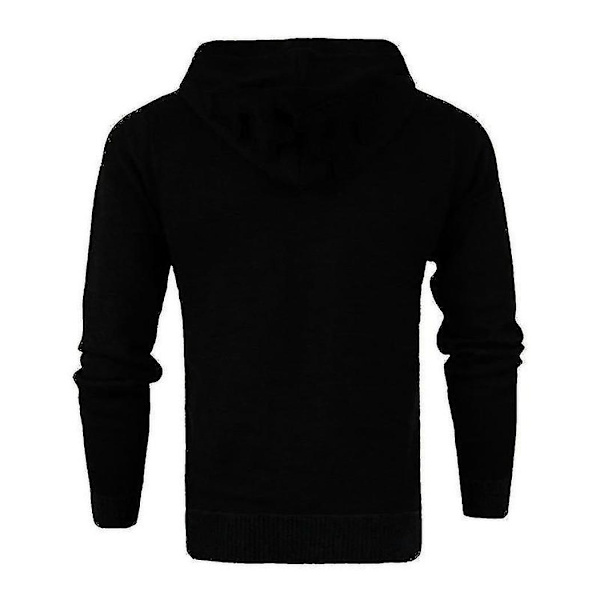 Huvtröja med luva för män, jultema, Rudolph-ren, tröja, pullover Black M