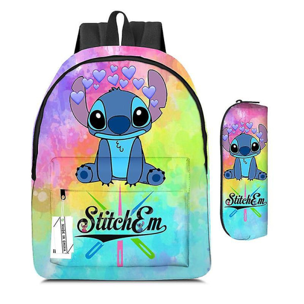 2 stk Lilo og Stitch Rygsæk Tegneserie Sød Print Børn Skoletasker Letvægts Drenge Piger Stitch Mochilas Sac A Dos Enfant