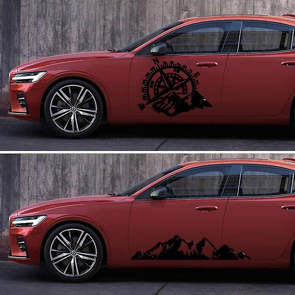 Kompassi Vuori Printti Vinyyli Auton Tarra Navigointi Offroad Tarra Ulkoilma Auton Runko Tarra