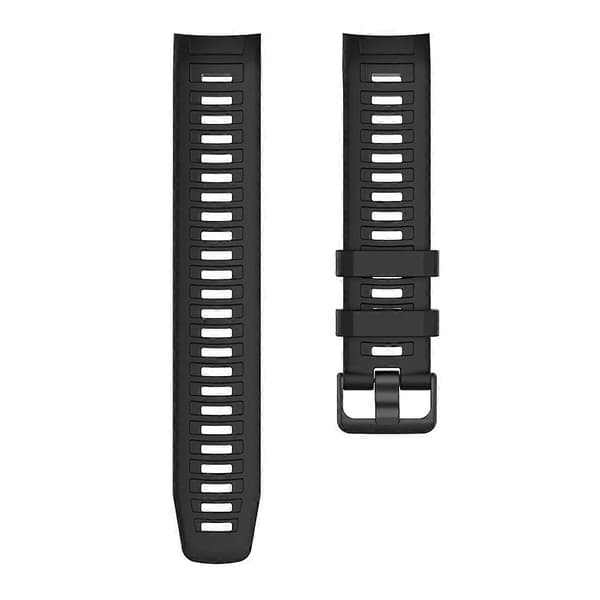 Silikone Urrem til Garmin Instinct Tactical/Instinct Tide/Instinct 2/Instinct Armbånd med Sort Spænde Black