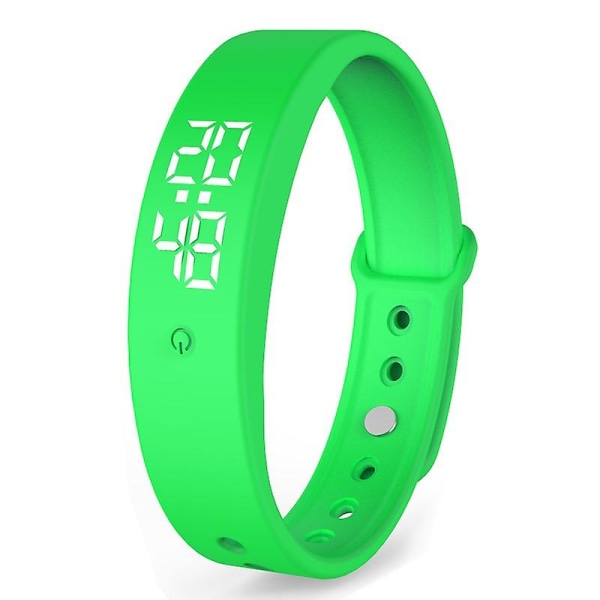 Tärinähälyttimen watch, jopa 6 henkilökohtaista hälytystä tai pillerimuistutusta päivässä kehon lämpötilan mittaustoiminnolla Green