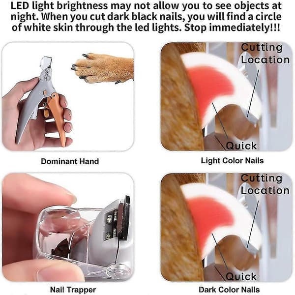 Pet Clippers for Cat Dog with LED Light, Quick Clip, Durable and Sharp