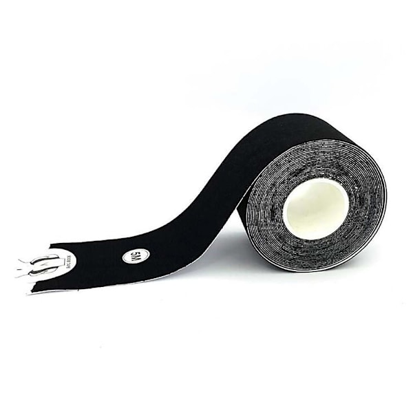 Brösttejp Bröstvårtsskydd Bröstkudde Booby Lift Push Up Osynlig Sticker Black L - 5CM x 5.0M