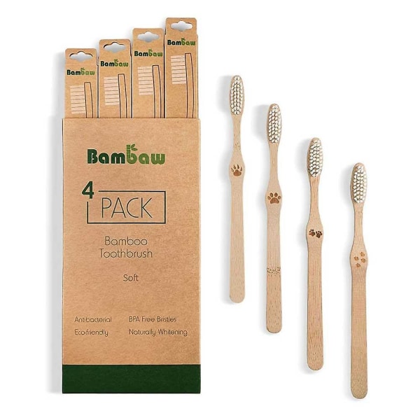 Multipack bambaw tannbørster Medium